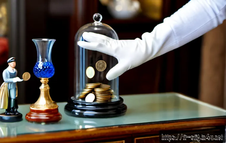 피규어의 가격 상승 요인 - Photorealistic close-up of a rare collectible figurine displayed inside a pristine glass cabinet in ...